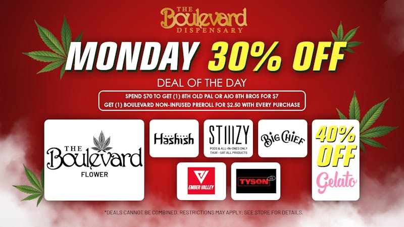 The Boulevard Dispensary MONDAY DAILY DEAL!🔥