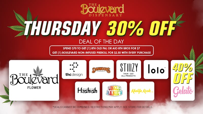 The Boulevard Dispensary THURSDAY DAILY DEAL!🔥