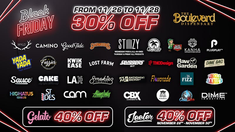 The Boulevard Dispensary BLACK FRIDAY SPECIALS!