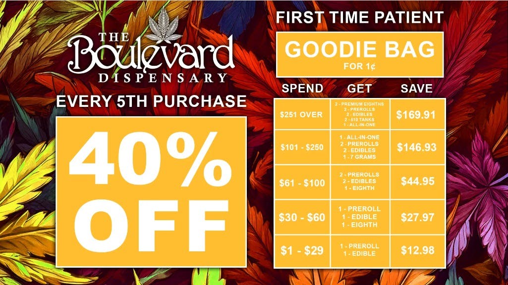 The Boulevard Dispensary FIRST TIME PATIENT PERK!🔥