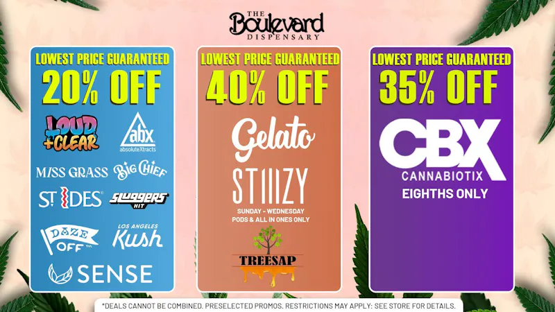 The Boulevard Dispensary DAILY DEALS!🔥