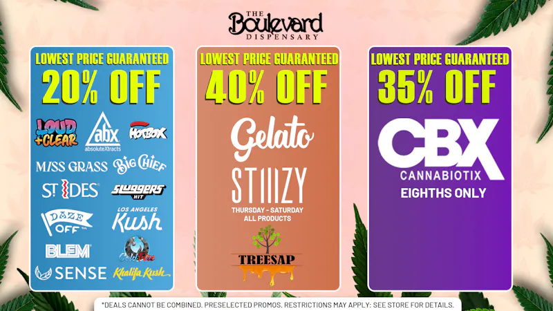 The Boulevard Dispensary DAILY DEALS !!!!