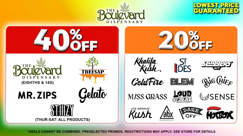 The Boulevard Dispensary DAILY STORE DEALS 🌿