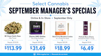 Select Cannabis Co. Alberta Ave 🔥 September Manager’s Specials 🔥
