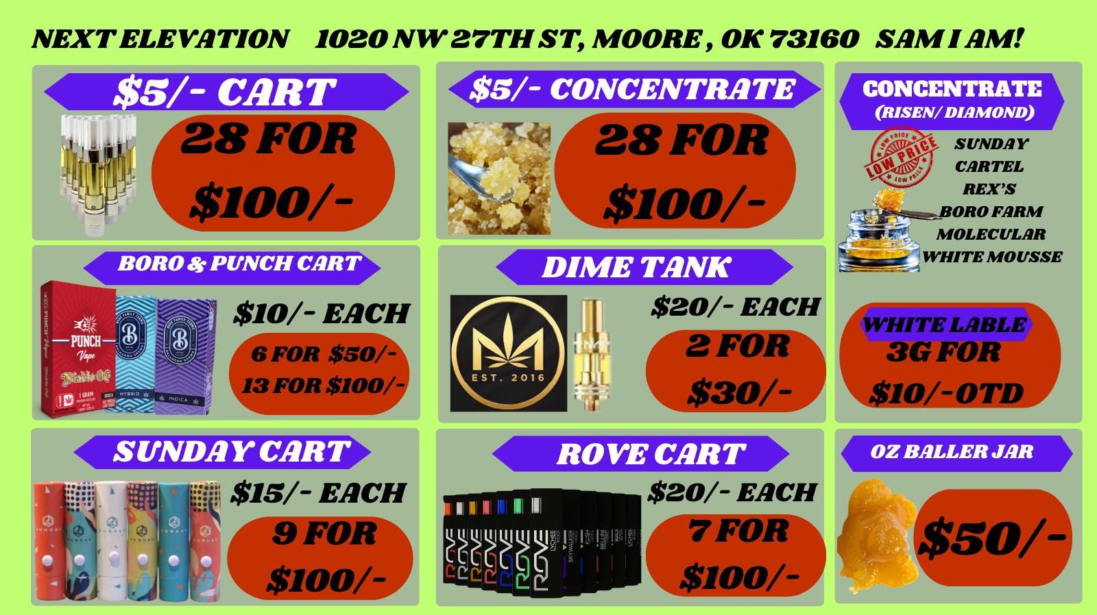 NEXT ELEVATION SALE! SALE! SALE!