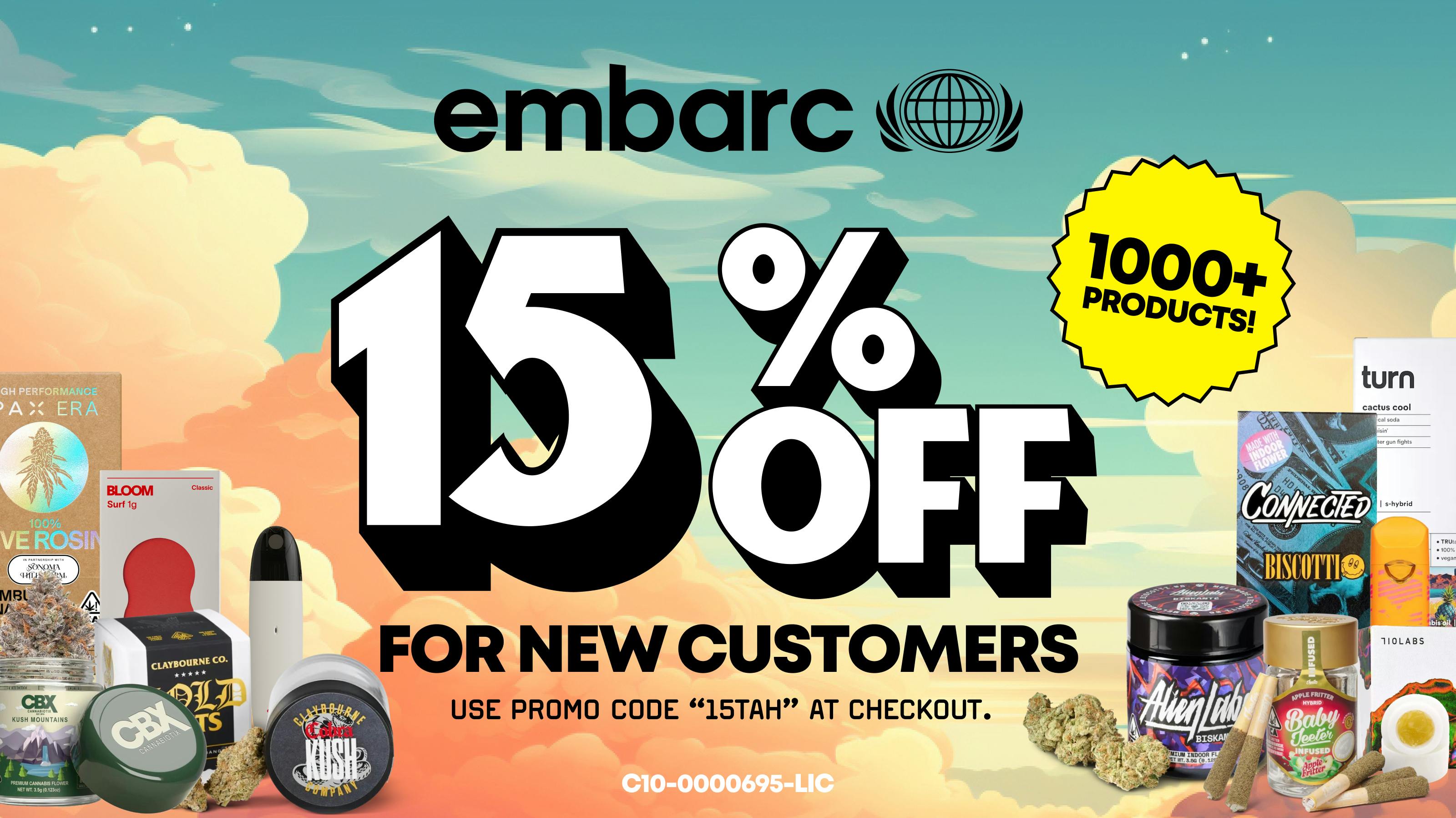 Embarc Tahoe 15% OFF - MUST USE WEEDMAPS CODE