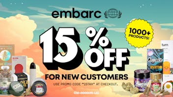 Embarc Tahoe 15% OFF - MUST USE WEEDMAPS CODE
