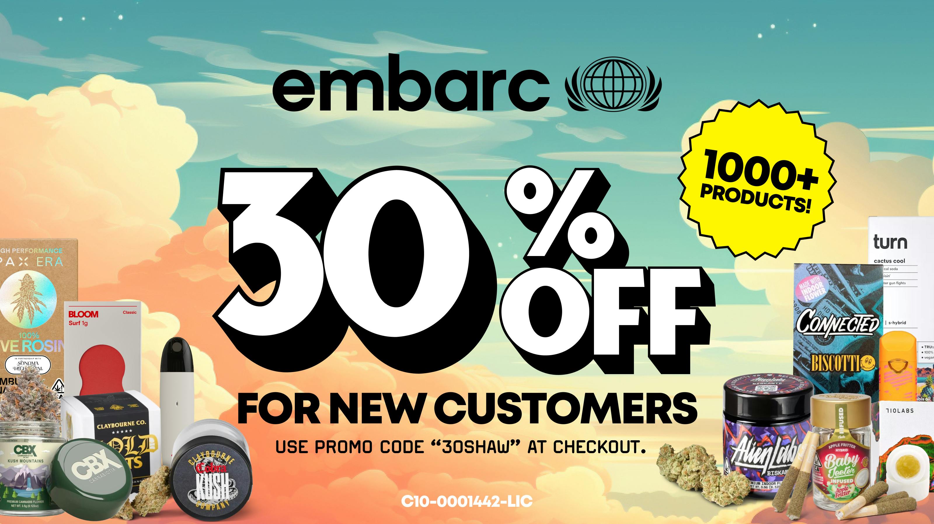 Embarc - Fresno Shaw 30% OFF - MUST USE WEEDMAPS CODE