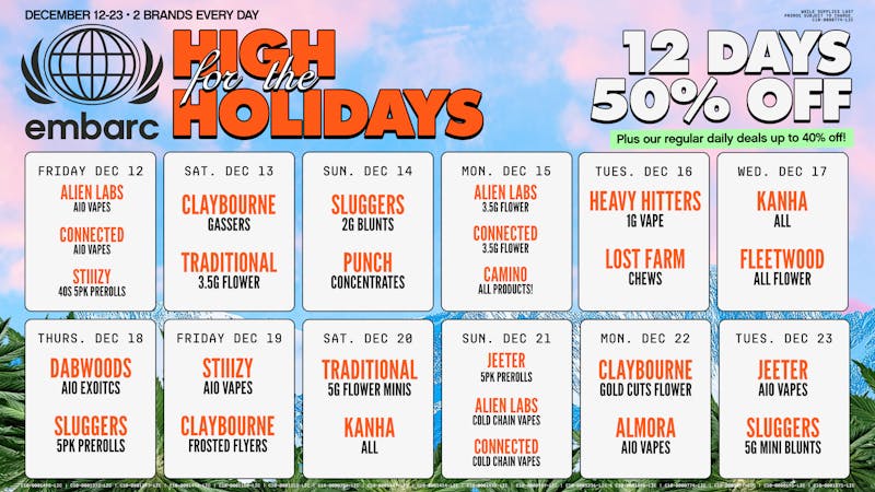 Embarc Delivery - Elk Grove High For The Holidays 12 Days 50% Off Day 5