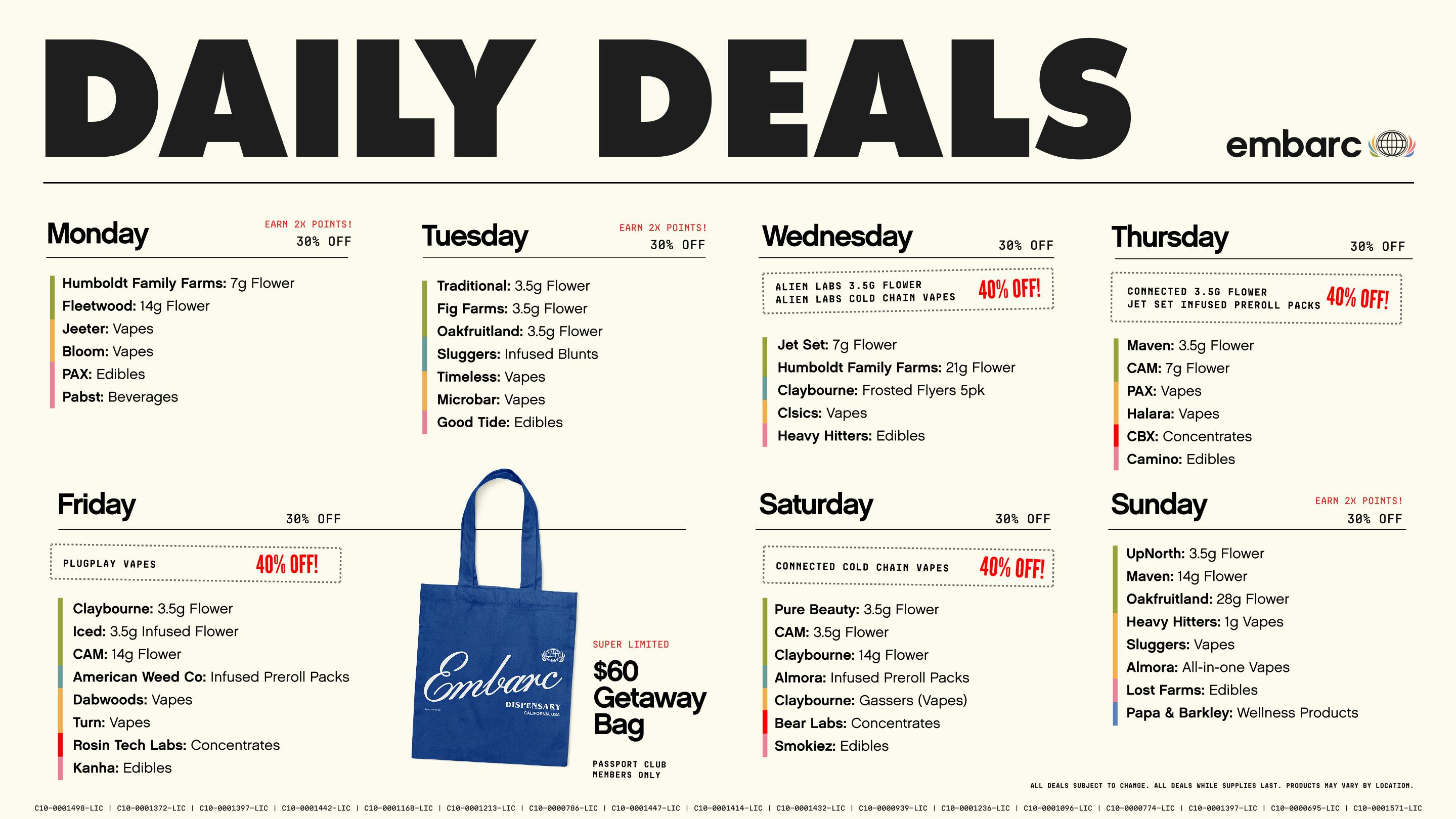 Embarc- Tracy Thursday Daily Deals Up to 40% Off