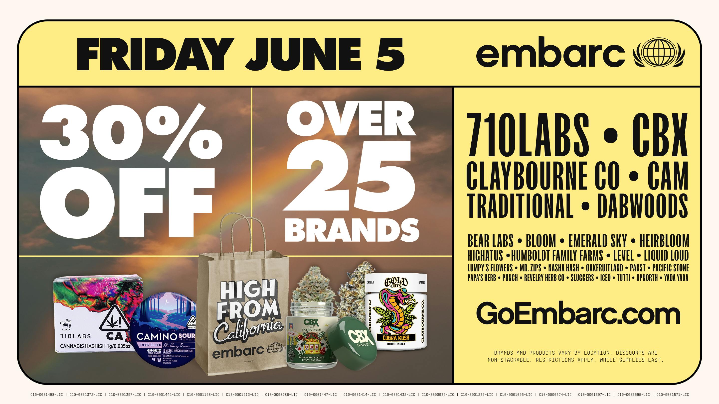 Embarc Woodland (NOW OPEN) June First Friday | 30% Off Participating Brands
