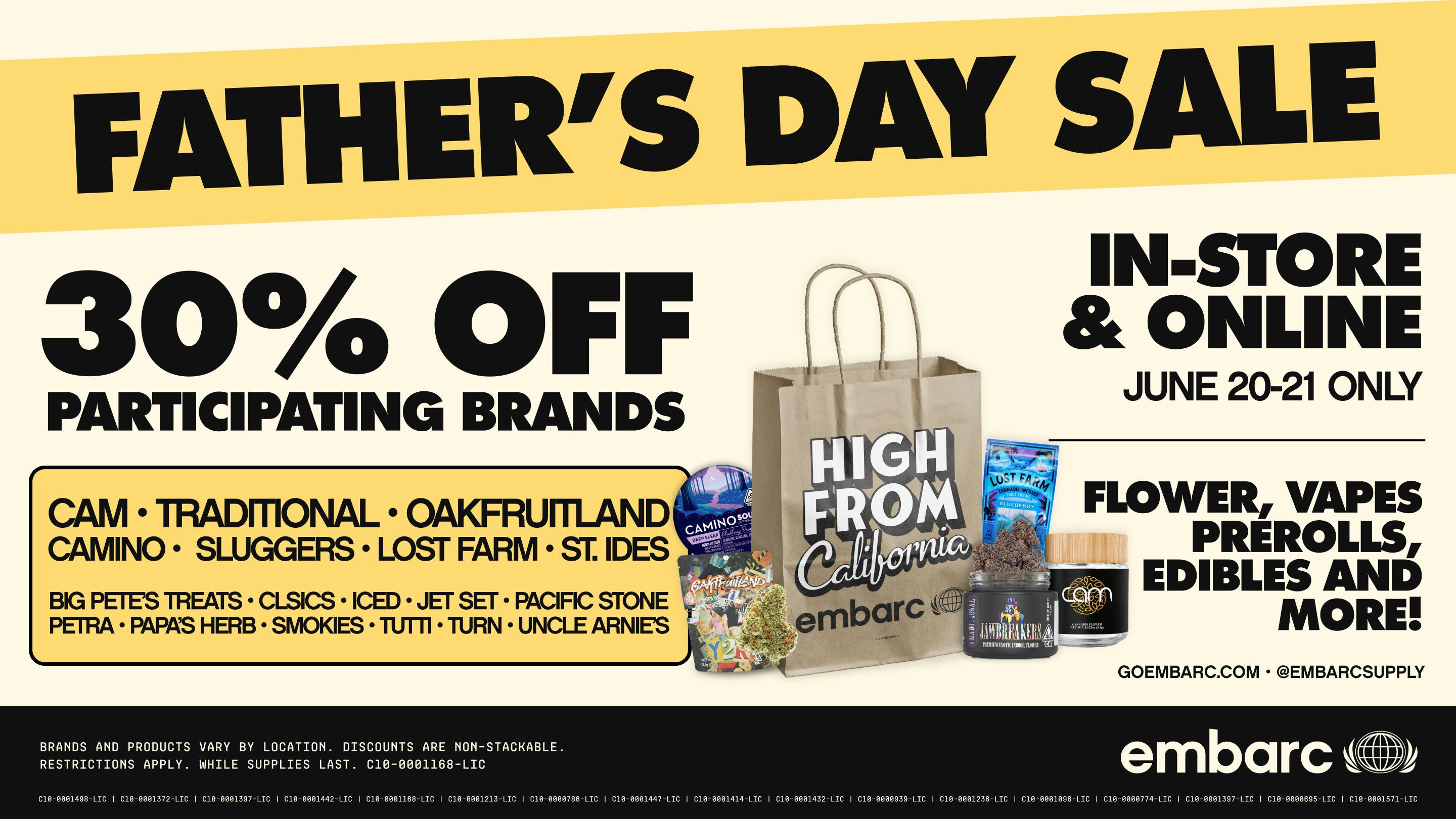 Embarc - Fresno Blackstone Father's Day Celebration 30% Off Select Brands