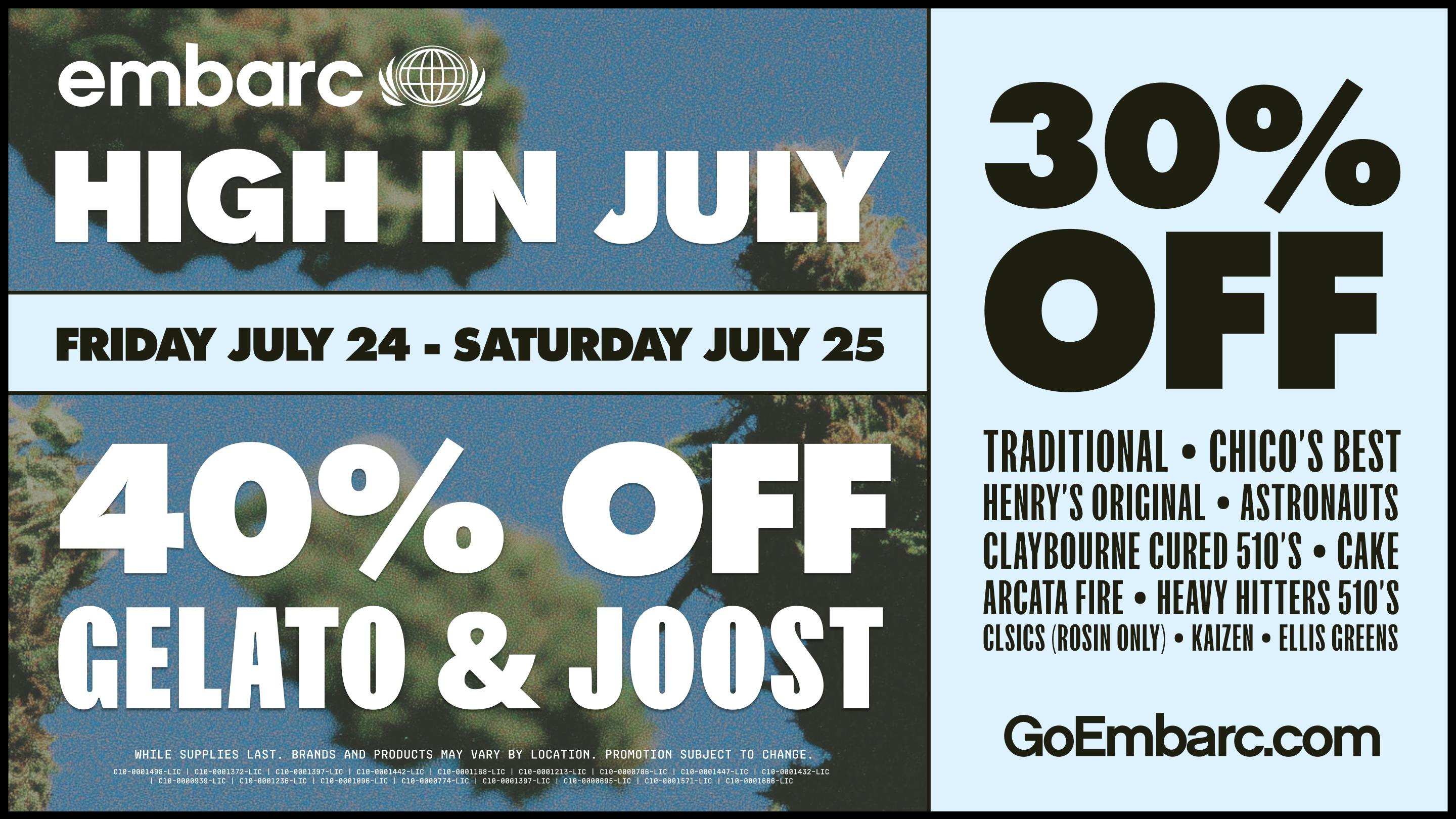 Embarc - Martinez EMBARC HIGH IN JULY | UP TO 40% OFF