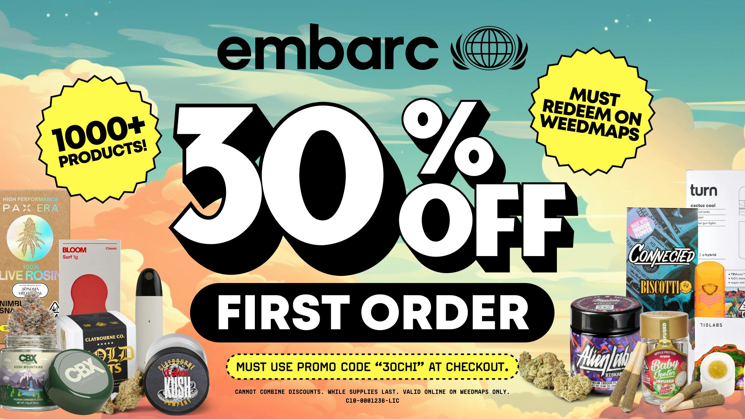 Embarc - Chico 30% OFF FIRST ORDER - MUST USE CODE ON WEEDMAPS