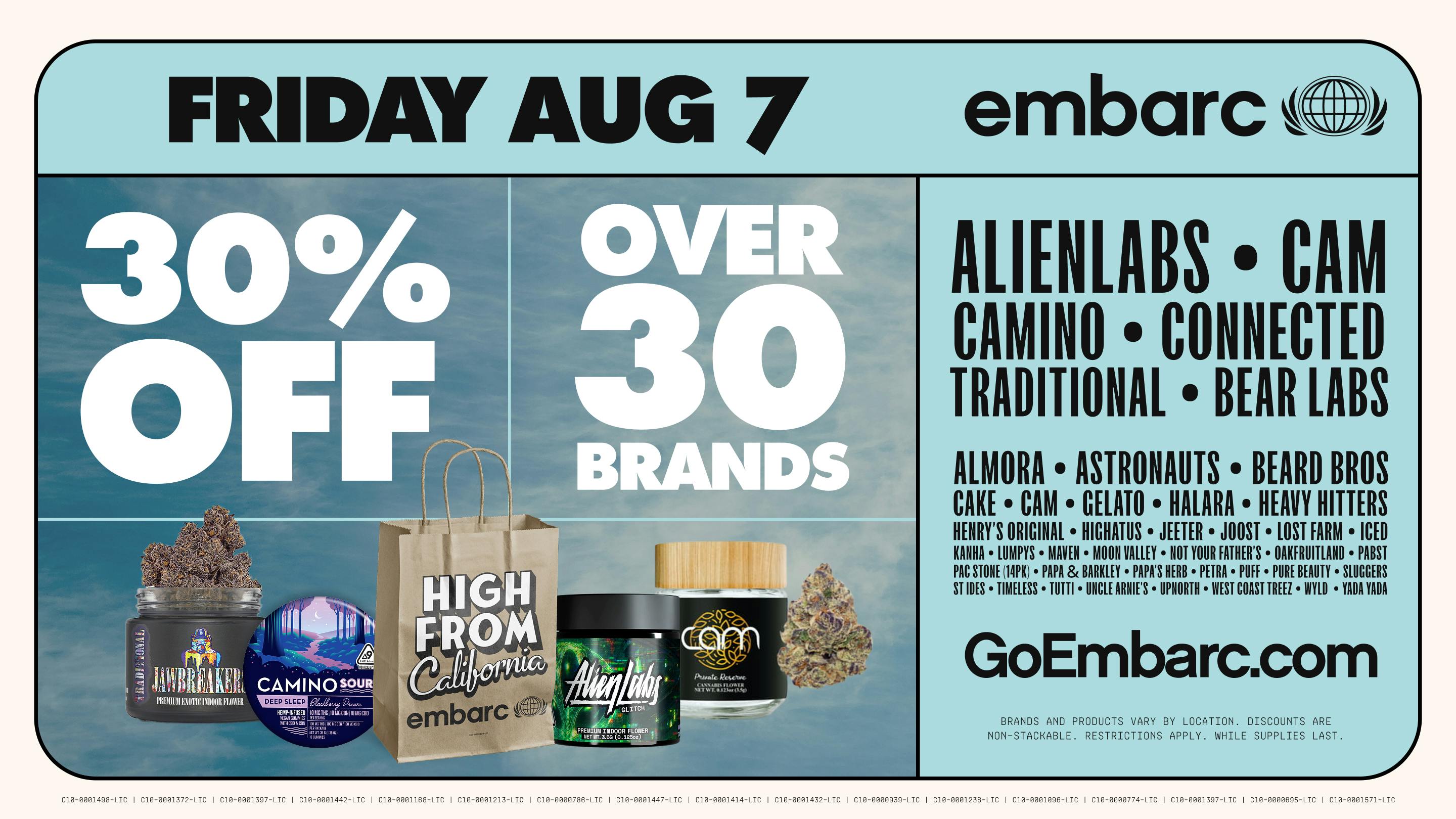Embarc - Madera August First Friday 30% Off 30+ Brands