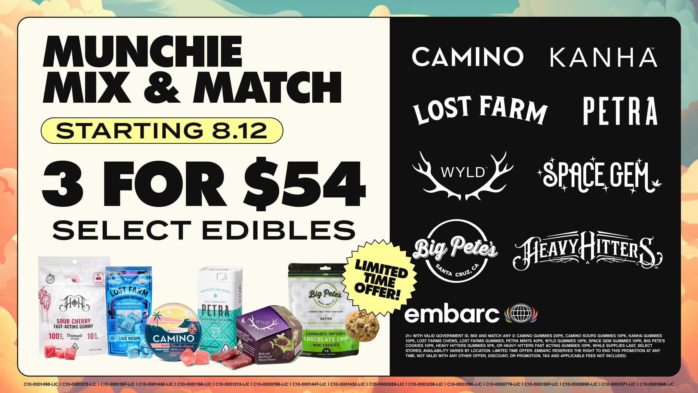 Embarc Alameda Munchie Mix & Match | 3 For $54 Select Edibles