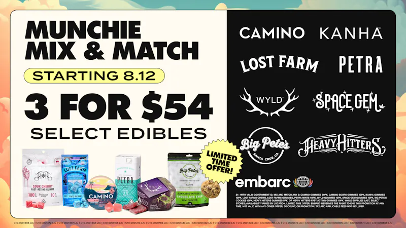 Embarc Alameda Munchie Mix & Match | 3 For $54 Select Edibles