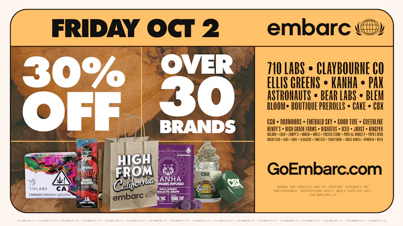 Embarc Fontana October First Friday | 30% Off 30+ Brands