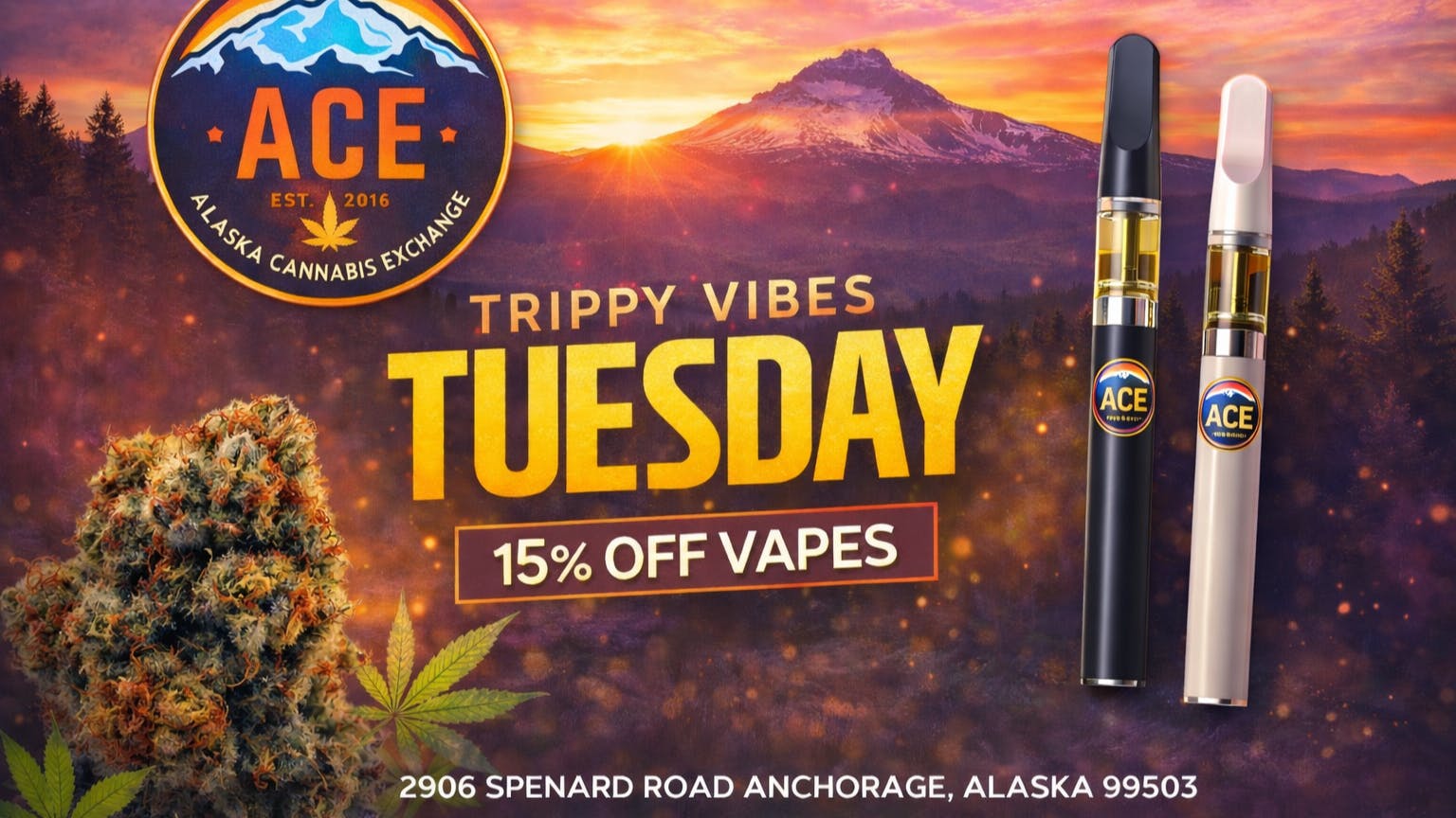 Alaska Cannabis Exchange Trippy Vibes Tuesday Vape Deal