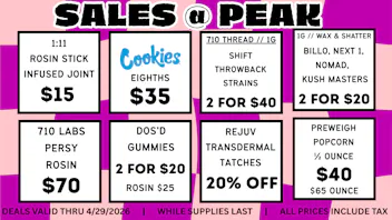 Peak MJ Sedgwick April 23-29 WEEKLY DEALS