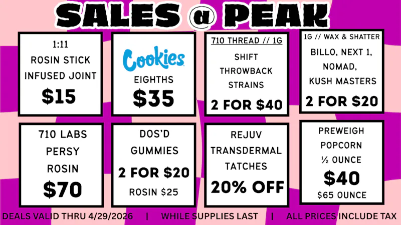 Peak MJ Sedgwick April 23-29 WEEKLY DEALS