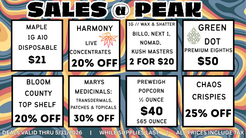 Peak MJ Sedgwick Monthly Deals: May