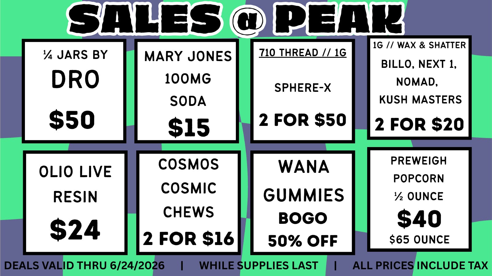 Peak MJ Sedgwick Weekly Deals June 18-24