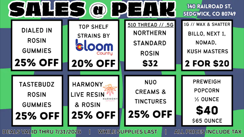 Peak MJ Sedgwick Deals for July