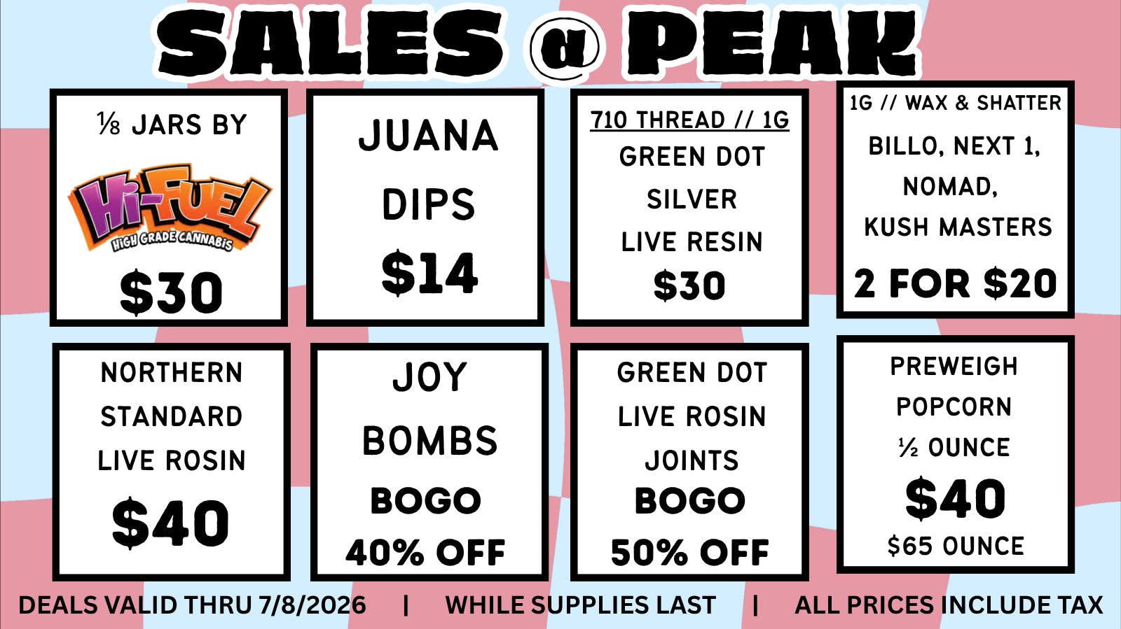 Peak MJ Sedgwick July 2-8 Flash Deals