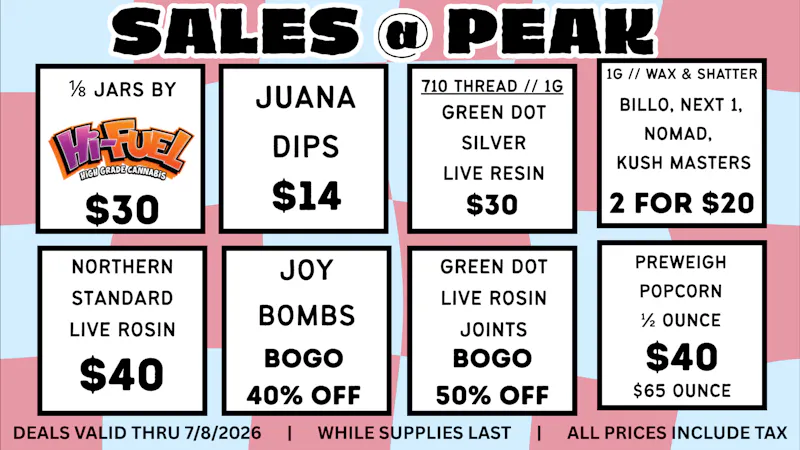 Peak MJ Sedgwick July 2-8 Flash Deals