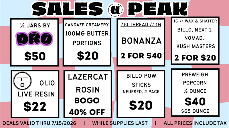 Peak MJ Sedgwick WEEKLY DEALS July 9-15