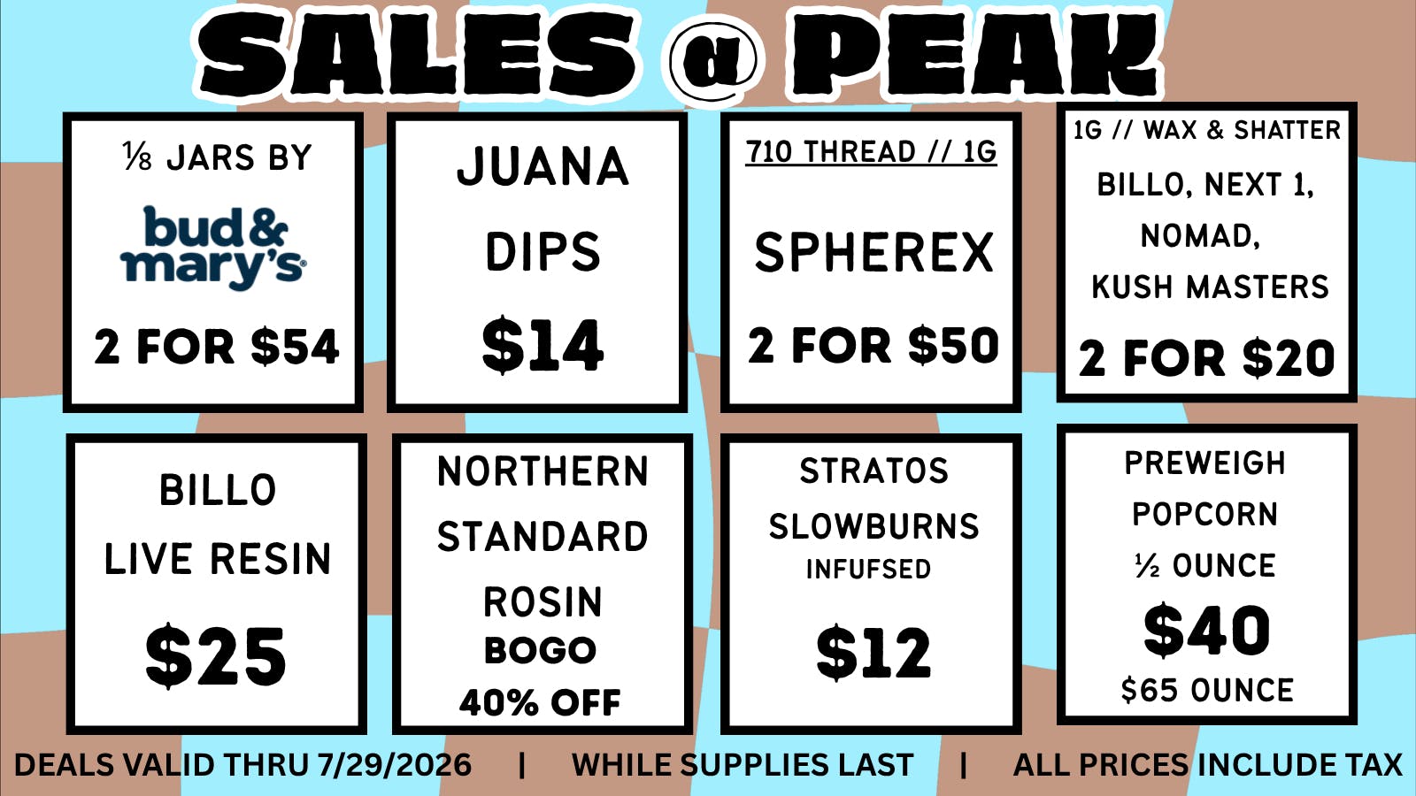 Peak MJ Sedgwick WEEKLY DEALS July 23-29