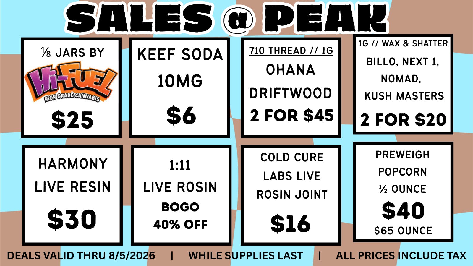 Peak MJ Sedgwick WEEKLY DEALS July 30-August 5