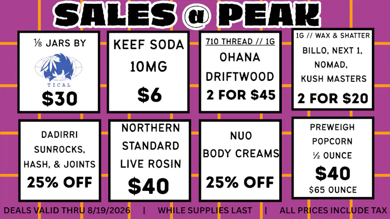 Peak MJ Sedgwick Deal: August 13-19
