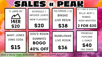 Peak MJ Sedgwick WEEKLY DEALS September 24-30