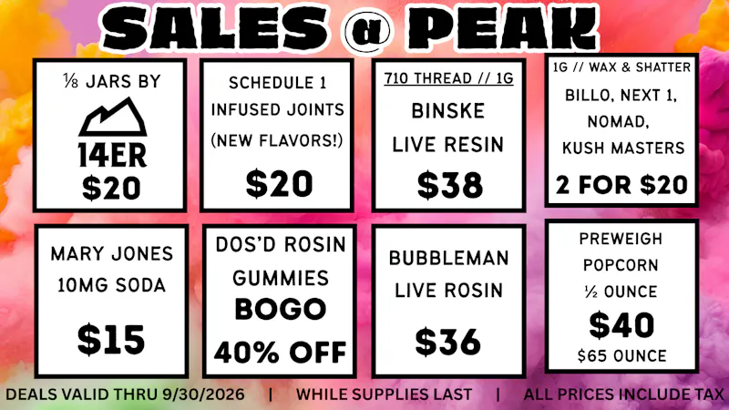 Peak MJ Sedgwick WEEKLY DEALS September 24-30