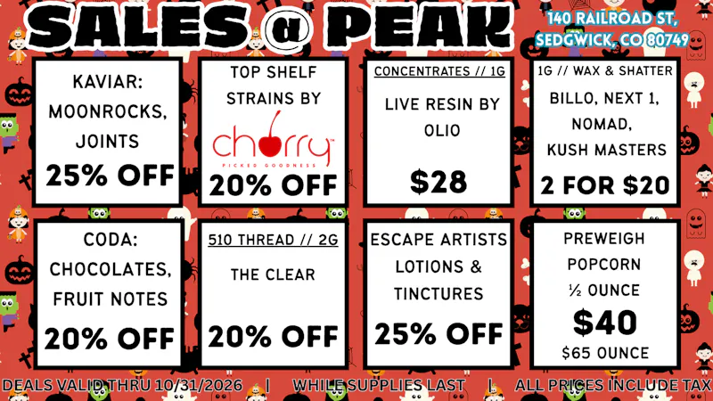 Peak MJ Sedgwick Deals for October