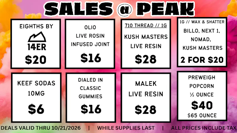 Peak MJ Sedgwick October 15-21 WEEKLY