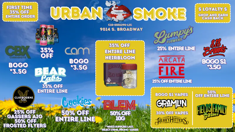 Urban Smoke - Broadway AMAZING MAY DEALS