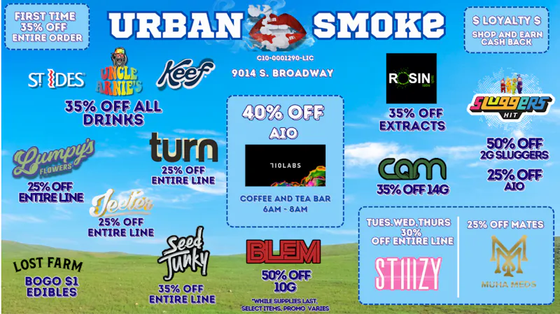 Urban Smoke - Broadway HURRY THESE DEALS WONT LAST