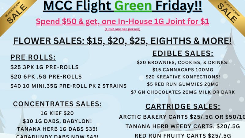 MCC Flight Daily Sales!! (MCC Flight Only)