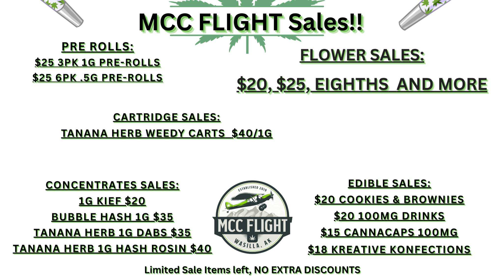 MCC Flight Sales! @ MCC FLIGHT