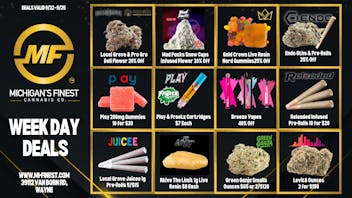 Michigan's Finest Cannabis Co. Michigan's Finest Week Day Deals
