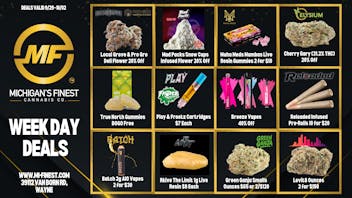 Michigan's Finest Cannabis Co. Michigan's Finest Week Day Deals