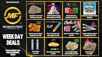 Michigan's Finest Cannabis Co. Michigan's Finest Week Day Deals