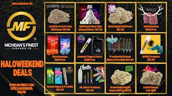 Michigan's Finest Cannabis Co. Halloweekend Deals at Michigan's Finest