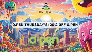 High West Cannabis O.Pen Thursday's: 20% off O.Pen!