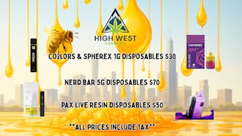 High West Cannabis The Best Deals on Disposable Vapes!!