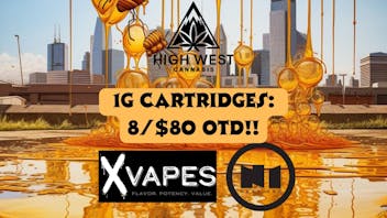 High West Cannabis 1g Cartridges 8/$80 OTD!!