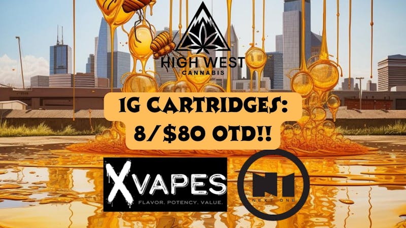 High West Cannabis 1g Cartridges 8/$80 OTD!!